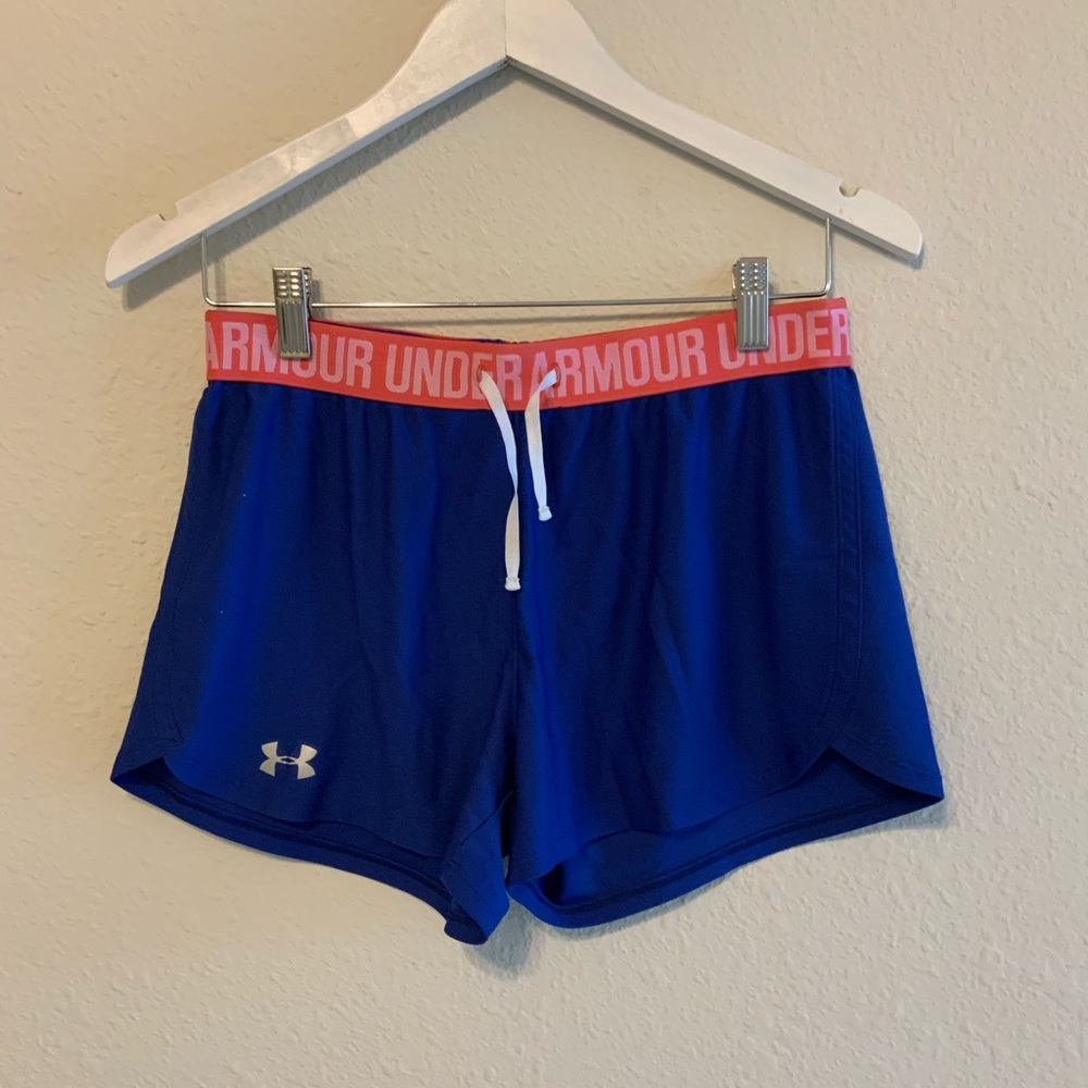 Under armour royal blue athletic shorts size small